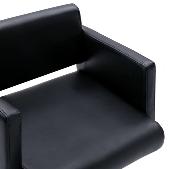Grožio salono kėdė, juodos spalvos, dirbtinė oda