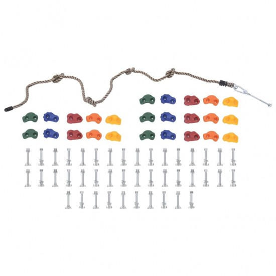 Laipiojimui skirti akmenys su virve, 50vnt., įvairių spalvų