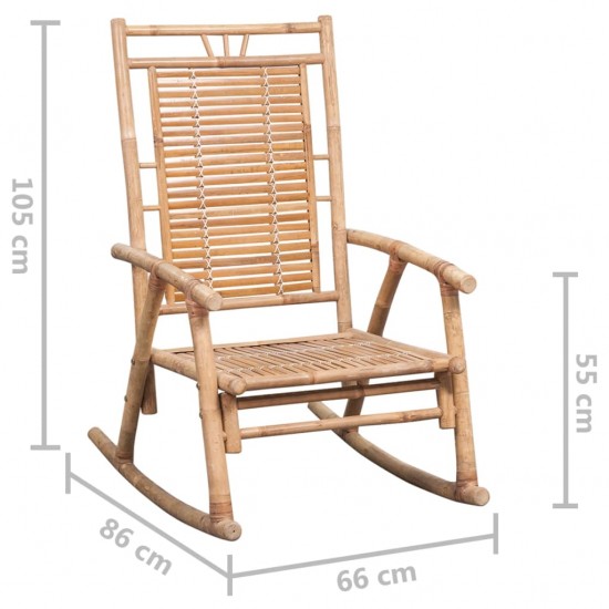 Supama kėdė su pagalvėle, bambukas (41894+43183)