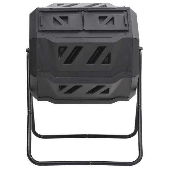 Sodo komposto dėžė, juodos spalvos, 73x64x95cm, 160l