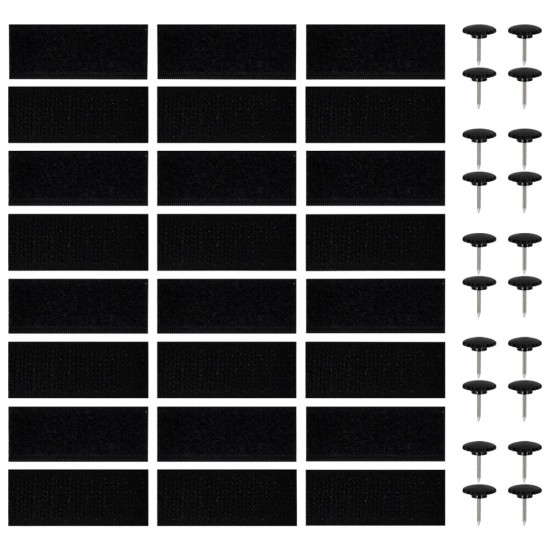 Tinkleliai nuo vabzdžių durims, 2vnt., juodi, 220x100cm