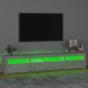 TV spintelė su LED apšvietimu, betono pilka, 210x35x40cm