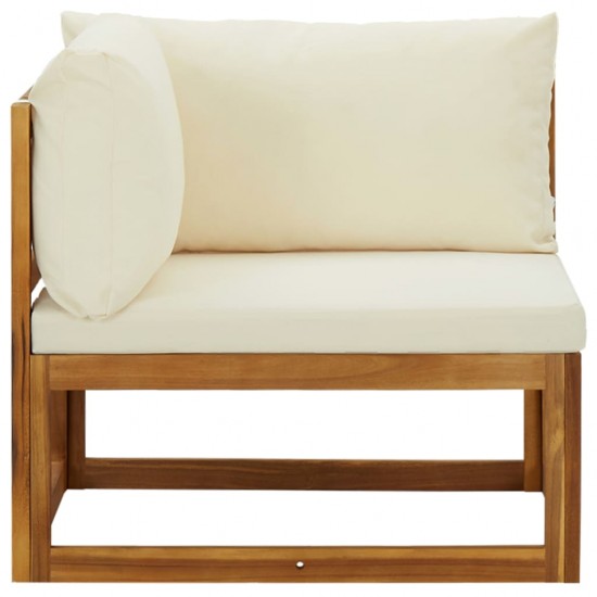 Modulinės kampinės sofos su pagalvėmis, 2vnt., kreminė, audinys