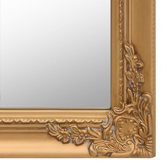 Laisvai pastatomas veidrodis, auksinės spalvos, 50x200cm
