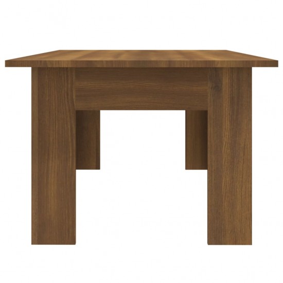 Kavos staliukas, rudas ąžuolo, 100x60x42cm, apdirbta mediena