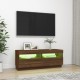 Televizoriaus spintelė su LED, ruda ąžuolo, 100x35x40cm