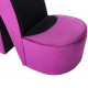 Aukštakulnio formos kėdė, violetinės spalvos, aksomas