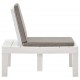 Sodo poilsio kėdės su pagalvėlėmis, 2vnt., baltos, plastikas