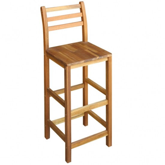 Baro stalo ir kėdžių kompl., 7d., masyvi akacijos mediena