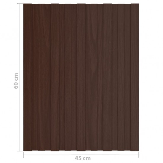Stogo plokštės, 36vnt., rudos, 60x45cm, galvanizuotas plienas