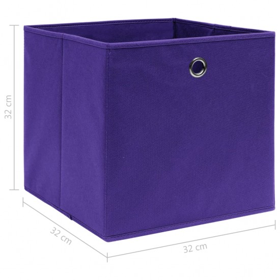 Daiktadėžės, 4vnt., violetinės spalvos, 32x32x32cm, audinys