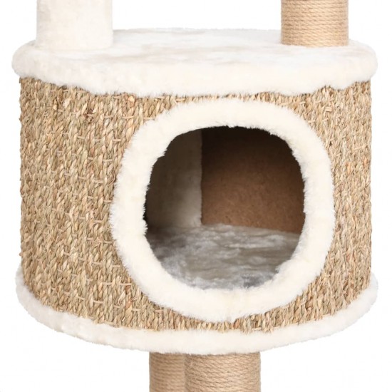 Draskyklė katėms su pagalvėle ir stovu, 148cm, jūros žolė