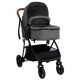 Vaikiškas vežimėlis 3-1, šviesiai pilkas/juodas, plienas