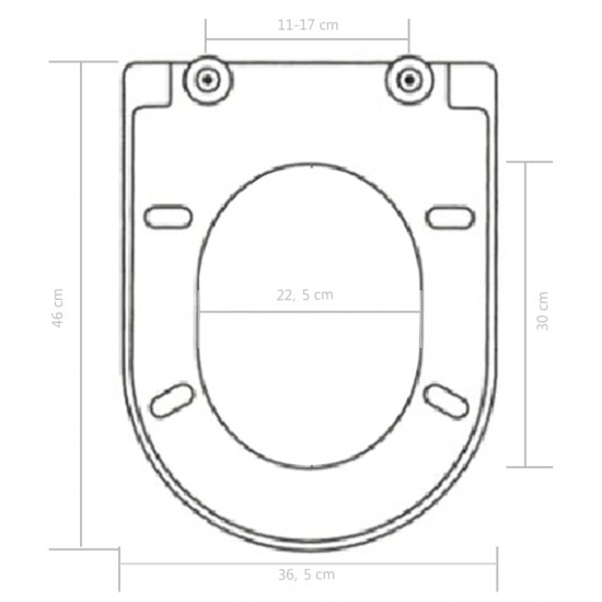 Klozeto sėdynė su Soft-close mechanizmu, juoda