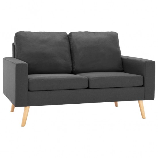 Dvivietė sofa, tamsiai pilkos spalvos, audinys