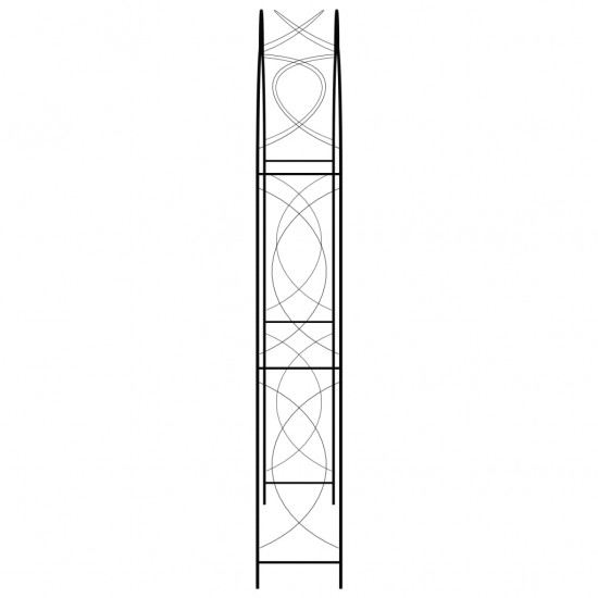 Sodo arka, juodos spalvos, 150x34x240cm, geležis