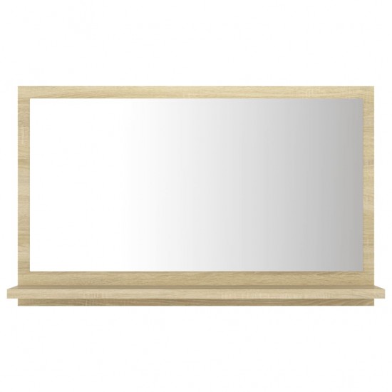 Vonios kambario veidrodis, ąžuolo spalvos, 60x10,5x37cm, MDP