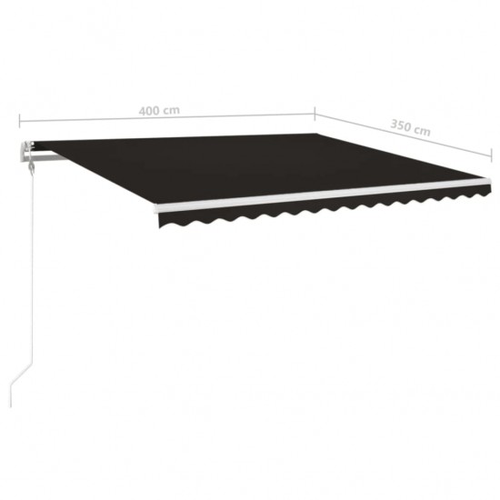 Automatinė markizė su LED/vėjo jutikliu, antracito, 400x350cm