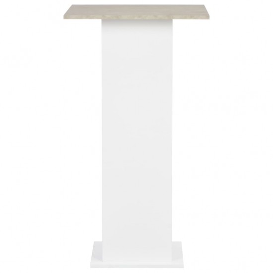 Baro stalas, balta ir betono, 60x60x110cm