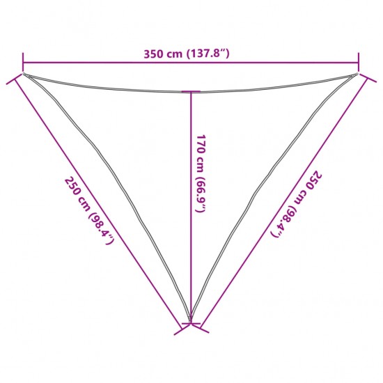 Uždanga nuo saulės, antracito, 2,5x2,5x3,5m, HDPE, 160g/m²