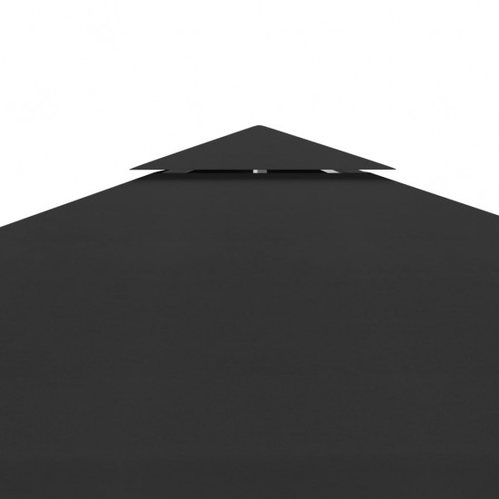 Pavėsinės uždangalas, 2 pakopų, juodas, 3x3m, 310 g/m²