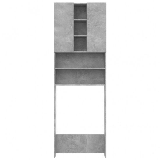 Skalbimo mašinos spintelė, betono pilkos spalvos, 64x25,5x190cm