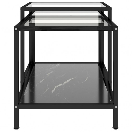 Arbatos staliukai, 2vnt., juodos spalvos, grūdintas stiklas