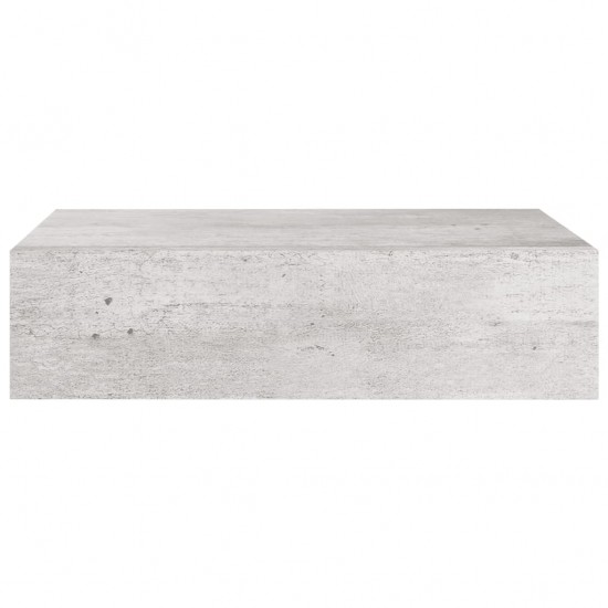 Lentynos su stalčiais, 2vnt., betono pilkos, 40x23,5x10cm, MDF