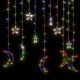 Girlianda žvaigždės ir mėnuliai, 138 spalvotos LED lemputės