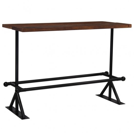 Baro stalas, perdirbta mediena, tamsiai rudos sp., 150x70x107cm