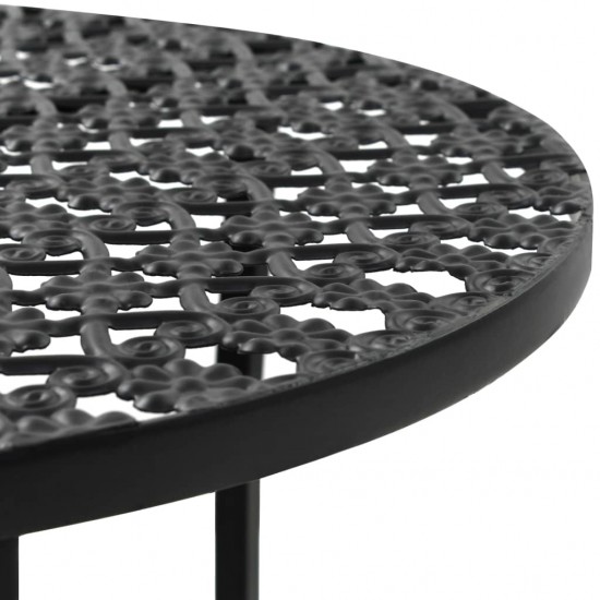 Bistro staliukas, juodas, 40x70cm, metalas