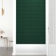 Sienų plokštės, 12vnt., žalios, 30x15cm, audinys, 0,54m²