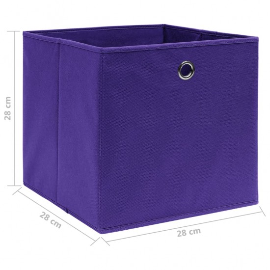 Daiktadėžės, 4vnt., violetinės, 28x28x28cm, neaustinis audinys