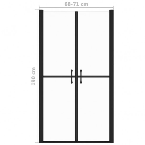 Dušo durys, skaidrios, (68-71)x190cm, ESG
