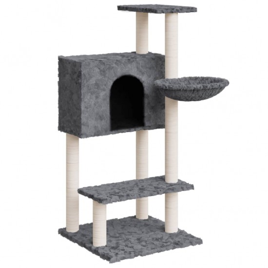 Draskyklė katėms su stovais iš sizalio, tamsiai pilka, 108,5cm