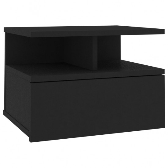 Pakabinamas naktinis staliukas, juodos sp., 40x31x27cm, MDP