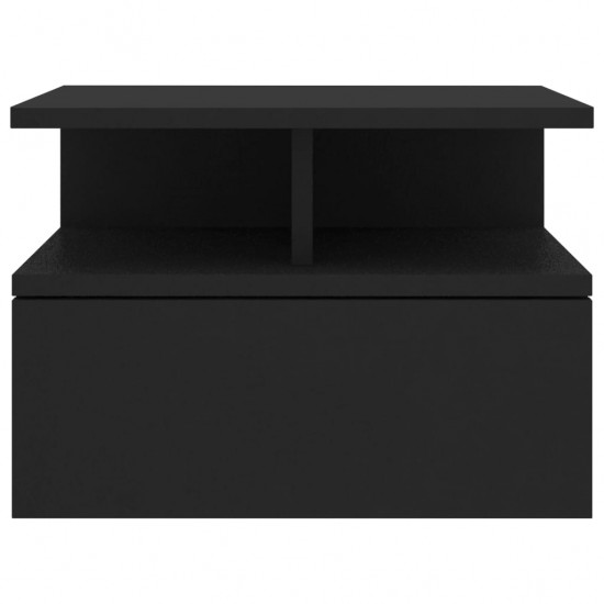 Pakabinamas naktinis staliukas, juodos sp., 40x31x27cm, MDP