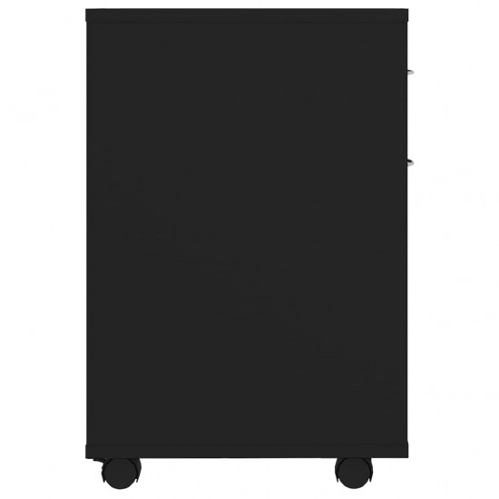 Spintelė su ratukais, juodos spalvos, 45x38x54cm, MDP