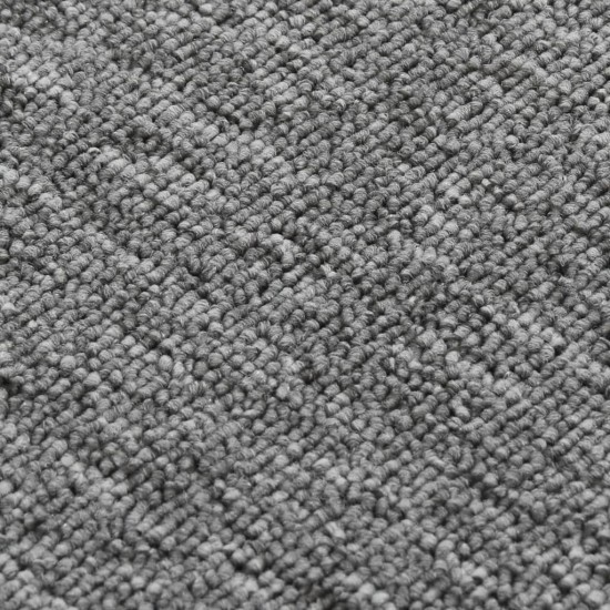 Neslystantys laiptų kilimėliai, 15vnt., pilki, 60x25cm