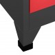 Persirengimo spintelė, antracito/raudona, 90x40x180cm, plienas
