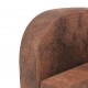 Trivietė sofa, dirbtinė zomšos oda, ruda