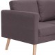 Trivietė sofa, taupe spalvos, audinys