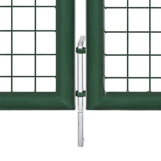 Tinkliniai sodo vartai, žalios spalvos, 400x125cm, plienas