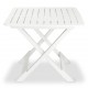 Sulankstomas bistro baldų komplektas, 3d., baltas, plastikas
