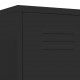 Persirengimo spintelė, juodos spalvos, 35x46x180cm, plienas