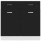 Apatinė spintelė su stalčiumi, juoda, 80x46x81,5cm, MDP