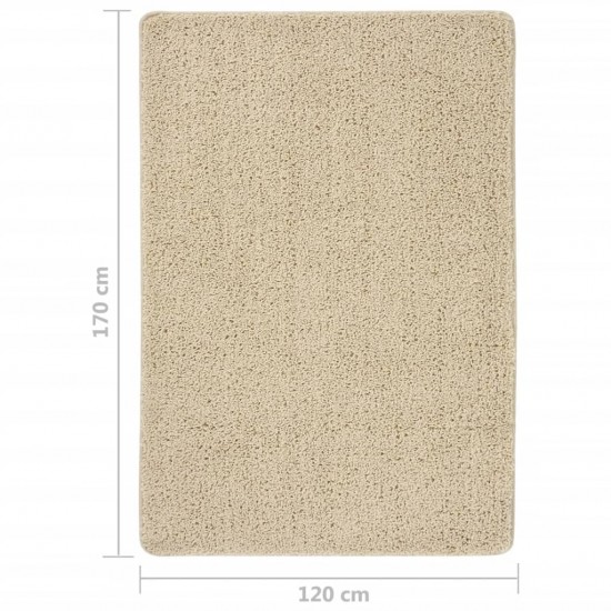 Shaggy tipo kilimėlis, kreminis, 120x170cm, neslystantis