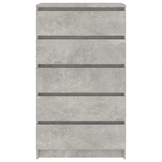 Spintelė su stalčiais, betono pilka, 60x36x103cm, mediena