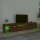 Televizoriaus spintelė su LED, ruda ąžuolo, 215x36,5x40cm