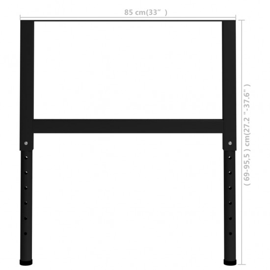 Darbastalio rėmai, 2vnt., juodi, 85x(69-95,5)cm, metalas